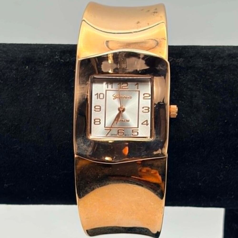 Rose Gold Geneva Cuff Watch